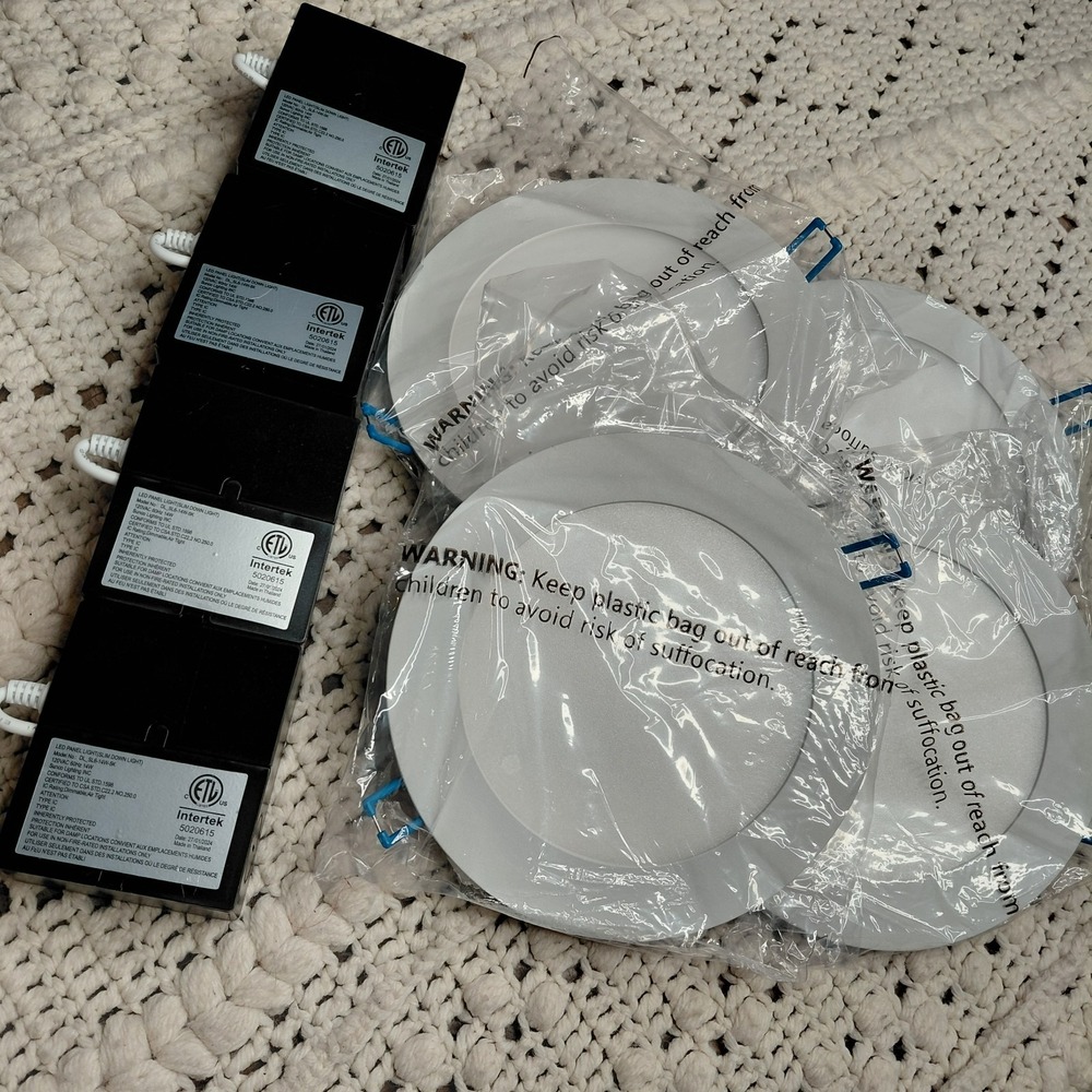 New Sunco 4 Pk 6" Ultra Thin LED Recessed Ceiling Lights Slim 5000K Daylight